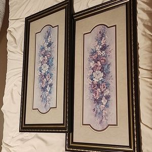 Vintage rose wall art paintings